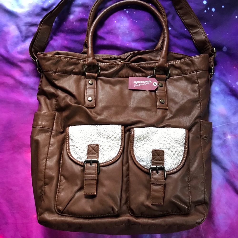 Pleather w/ Lace Purse